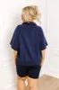 Casual Ease Sweatshirt in Navy Curves sold by Impressions