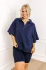 Casual Ease Sweatshirt in Navy Curves sold by Impressions