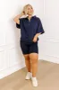 Casual Ease Sweatshirt in Navy Curves sold by Impressions
