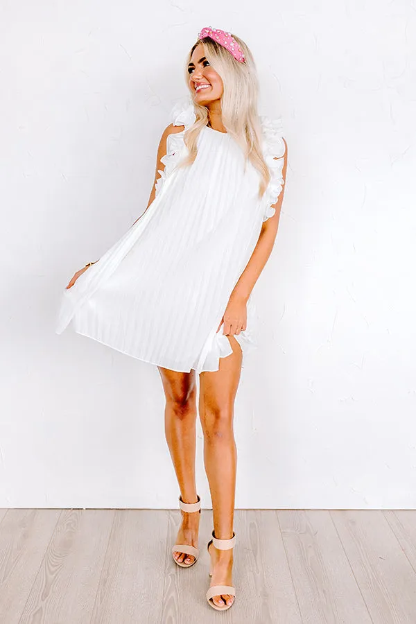 Honeysuckle Dreams Pleated Dress In White sold by Impressions product image thumbnail 5