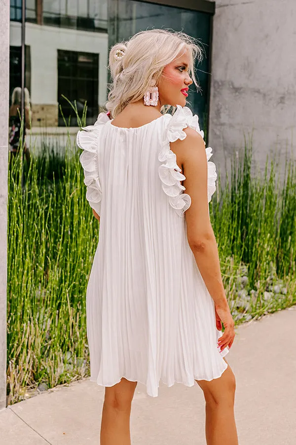Honeysuckle Dreams Pleated Dress In White sold by Impressions product image thumbnail 3