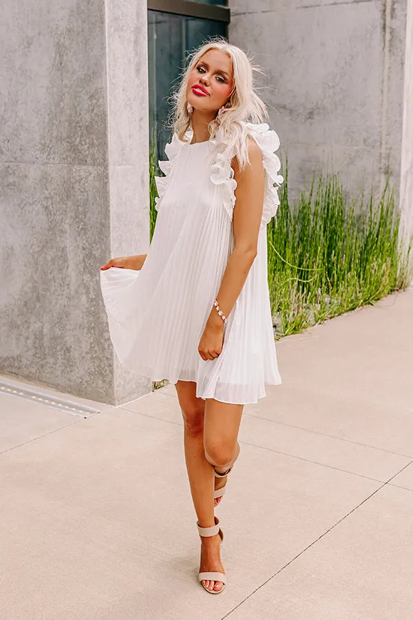 Honeysuckle Dreams Pleated Dress In White sold by Impressions product image thumbnail 4