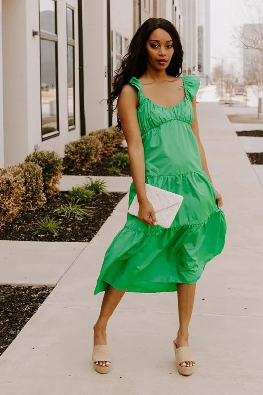 Seaside Serenity Midi In Kelly Green sold by Impressions