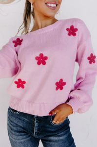 Daisy Delight Embroidered Sweater sold by Impressions