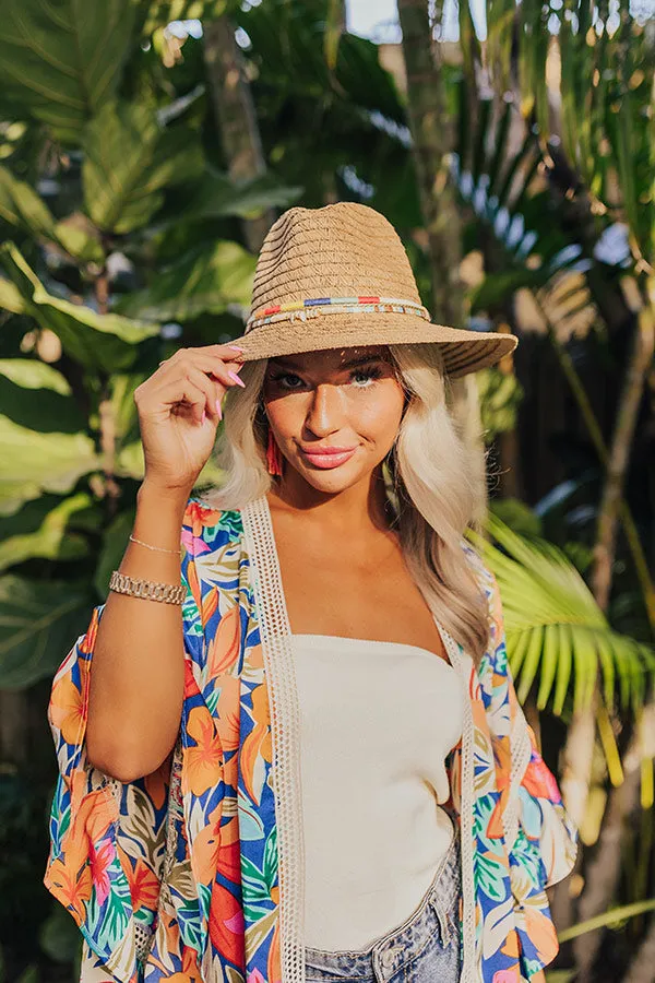 Tropical Shoreline Sun Straw Hat In Tan sold by Impressions product image thumbnail 2