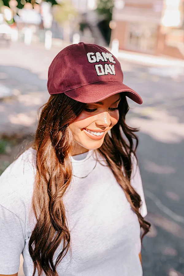 Game Day Baseball Cap In Maroon sold by Impressions
