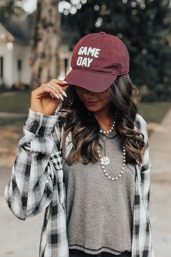Game Day Baseball Cap In Maroon sold by Impressions product image thumbnail 4