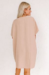 Shoreline Serenade Shift Dress In Iced Latte sold by Impressions