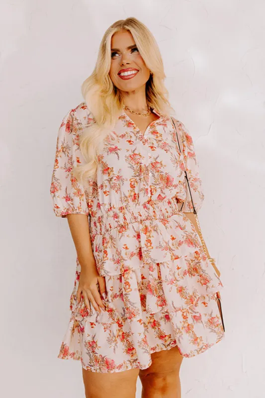 Feel The Romance Floral Mini Dress Curves sold by Impressions