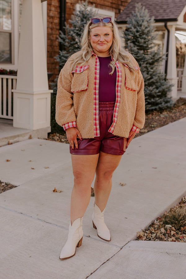 Cozy Darling Sherpa Jacket Curves sold by Impressions product image thumbnail 4