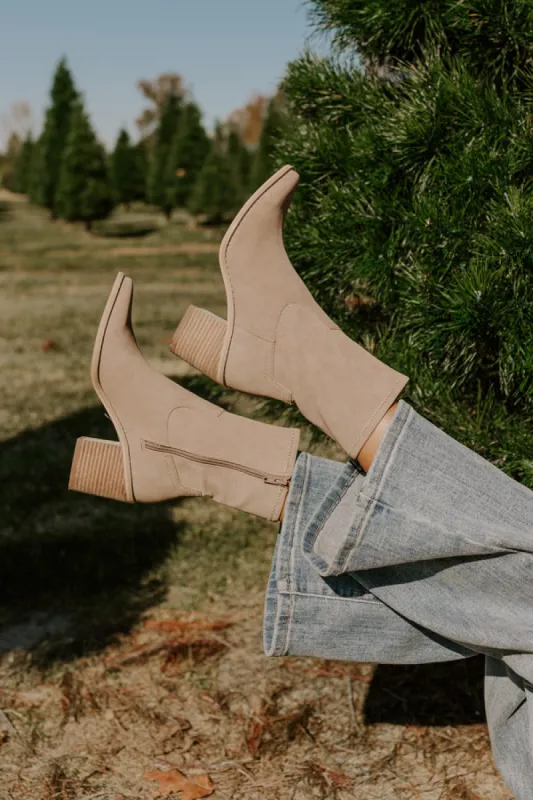 The Issey Faux Nubuck Boot In Taupe sold by Impressions