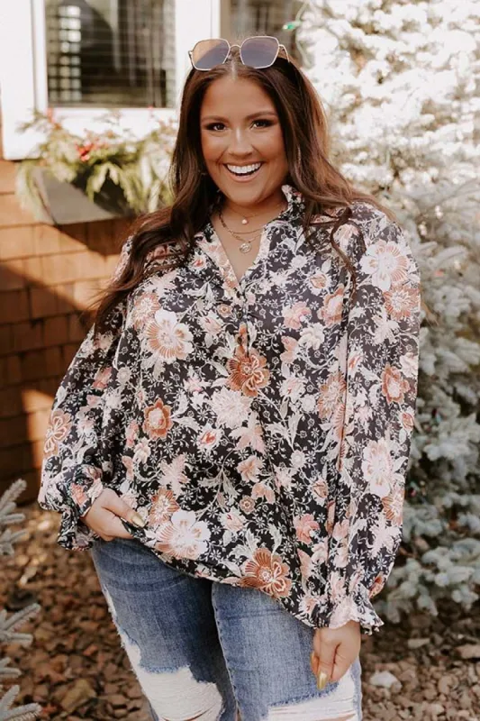 Bistro Bliss Floral Shift Top Curves sold by Impressions