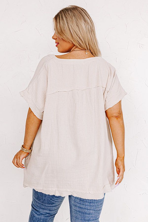 Beyond Lovely Shift Top In Birch Curves sold by Impressions product image thumbnail 2