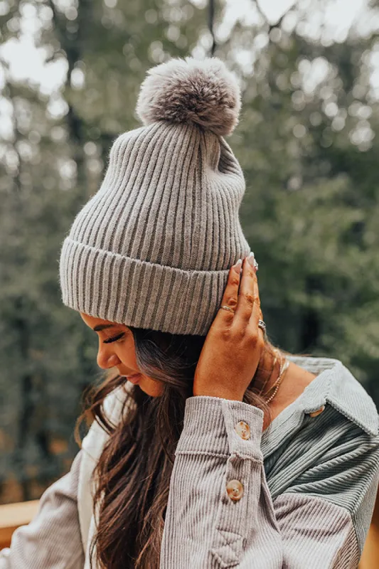 Toasty Times Fleece Lined Beanie In Grey sold by Impressions