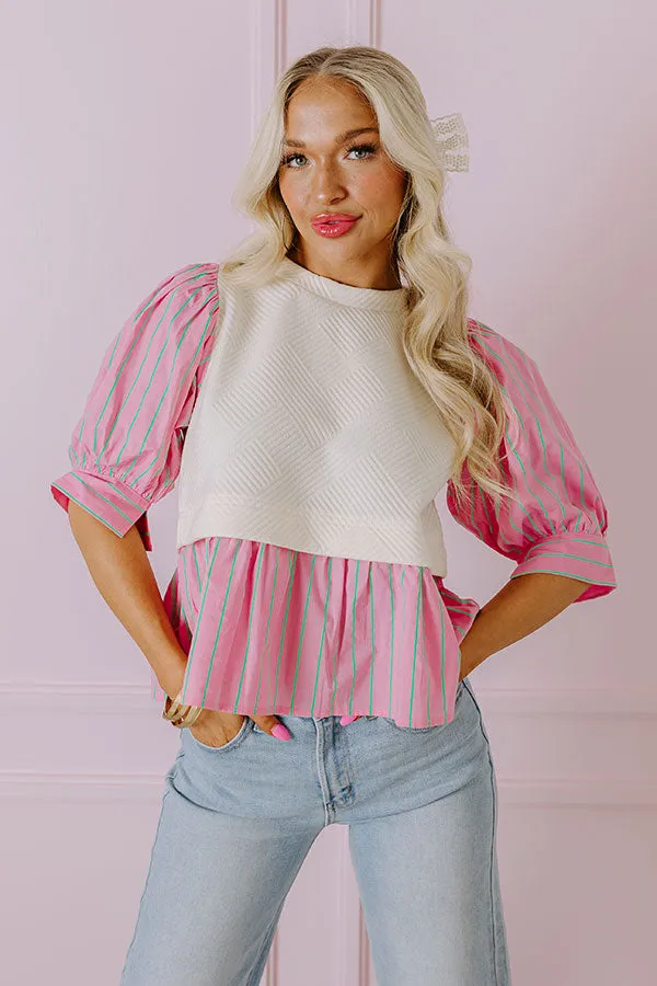 Gather The Courage Top In Pink sold by Impressions