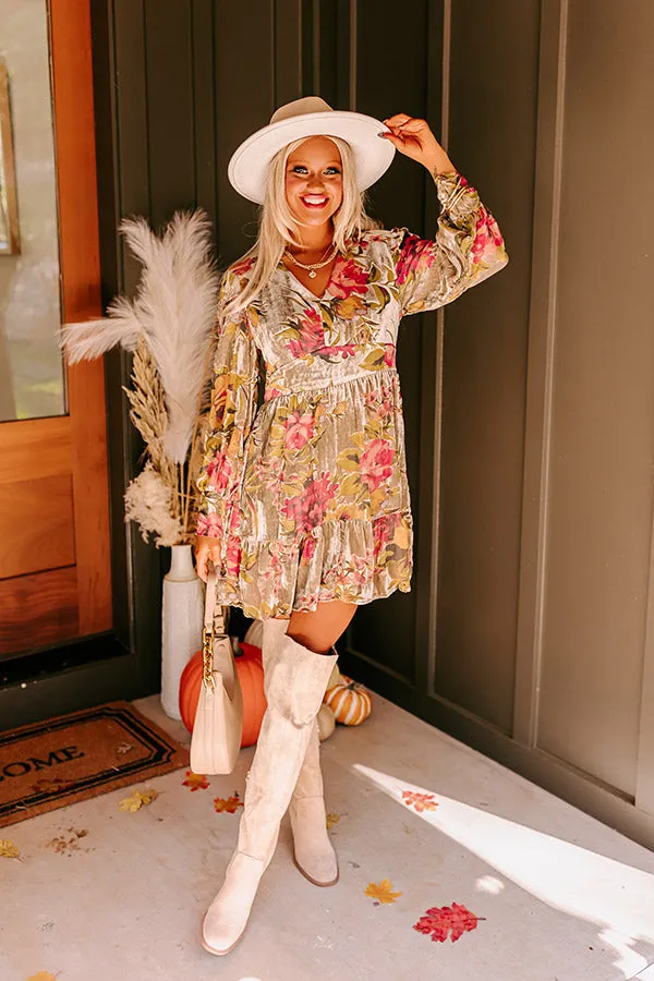 Autumn Bliss Velvet Burnout Mini Dress sold by Impressions product image thumbnail 4