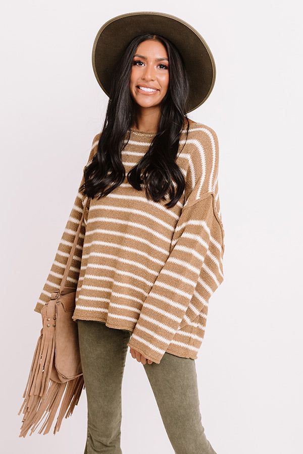 Cambridge Cuddles Stripe Shift Sweater In Khaki sold by Impressions product image thumbnail 4