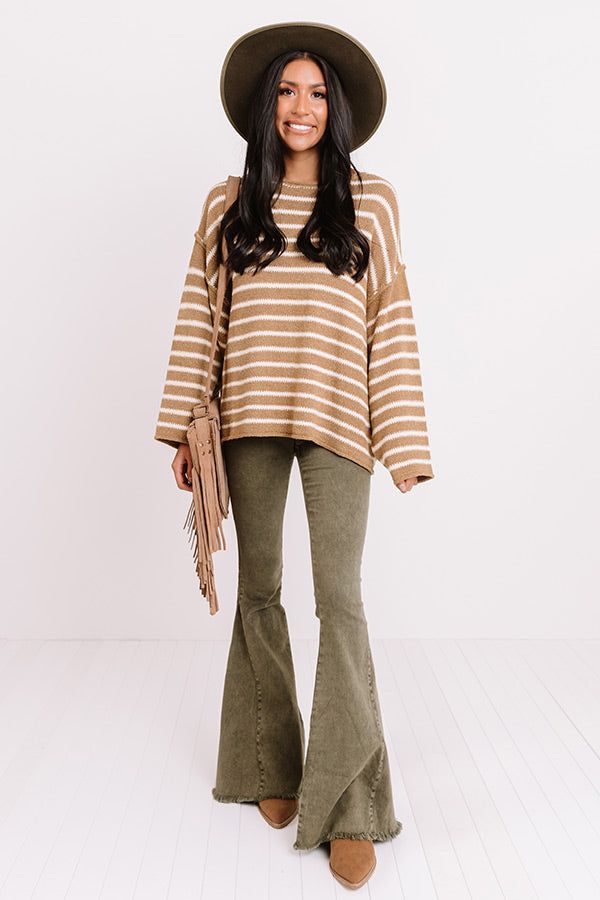 Cambridge Cuddles Stripe Shift Sweater In Khaki sold by Impressions product image thumbnail 5
