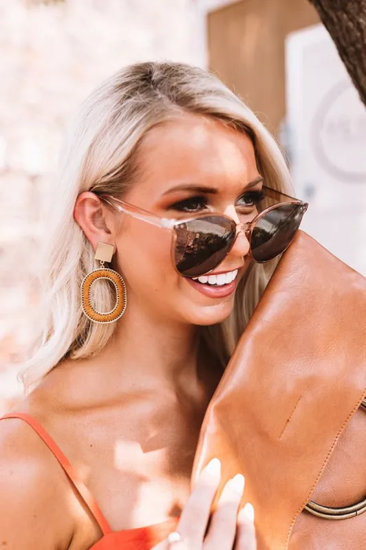 Good Side Earrings In Camel sold by Impressions