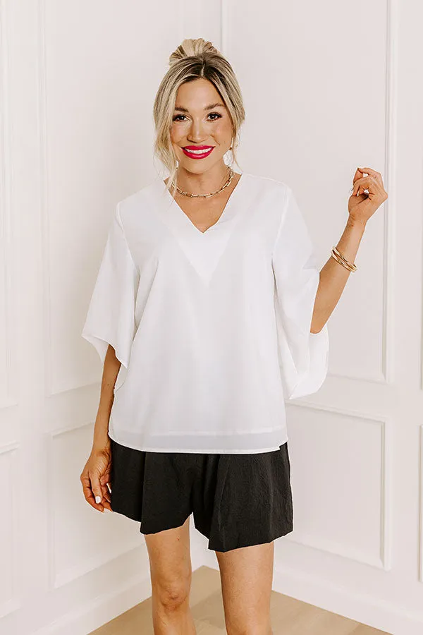 Simply Perfect Shift Top In White sold by Impressions