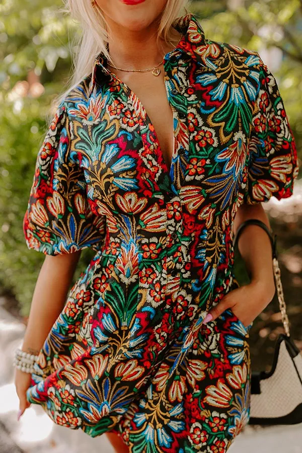 Happy Hour Charm Floral Mini Dress sold by Impressions product image thumbnail 4