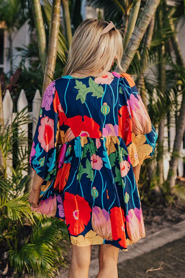 Floral Embrace Mini Dress in Navy sold by Impressions product image thumbnail 4