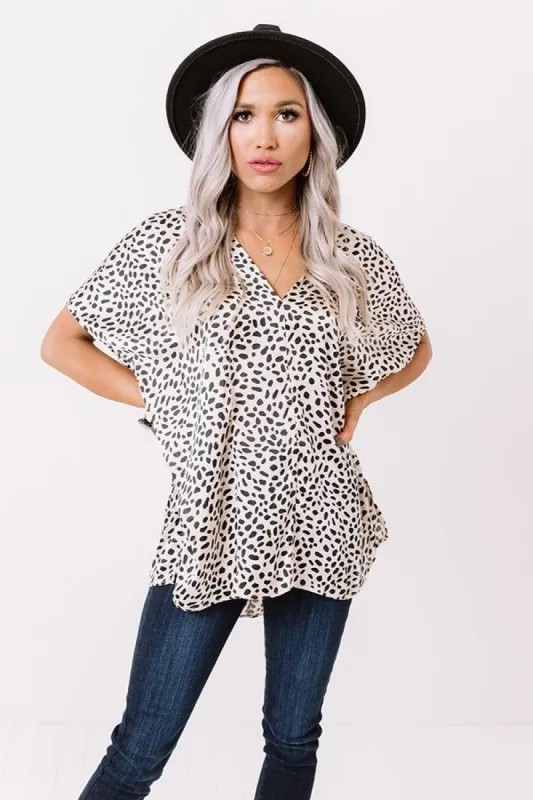 Ready, Set, Obsessed Cheetah Print Shift Top sold by Impressions