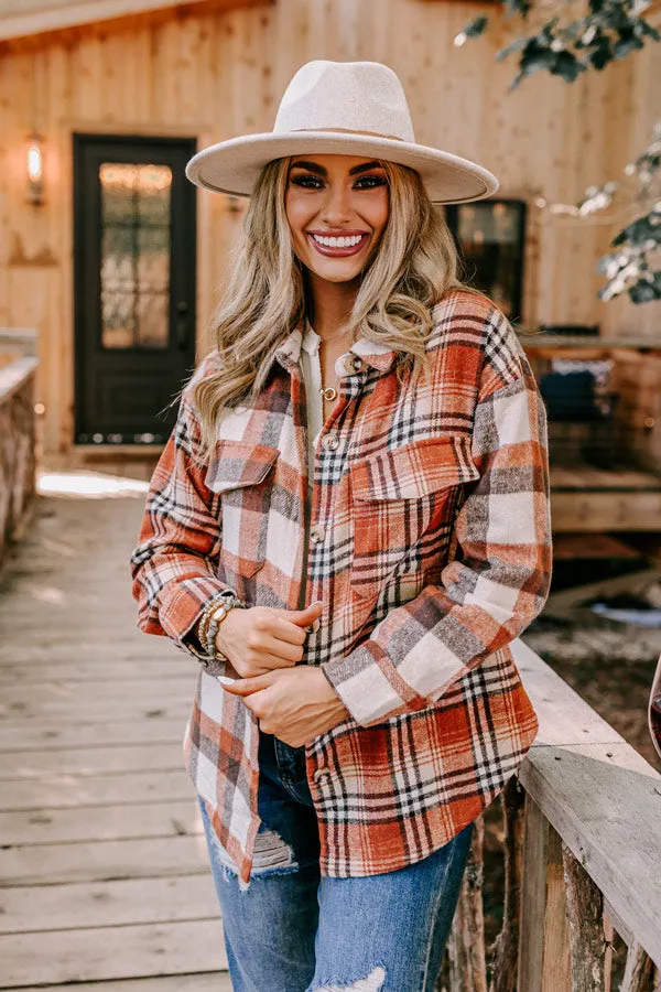 Nantucket Chill Plaid Jacket In Rust sold by Impressions product image thumbnail 2