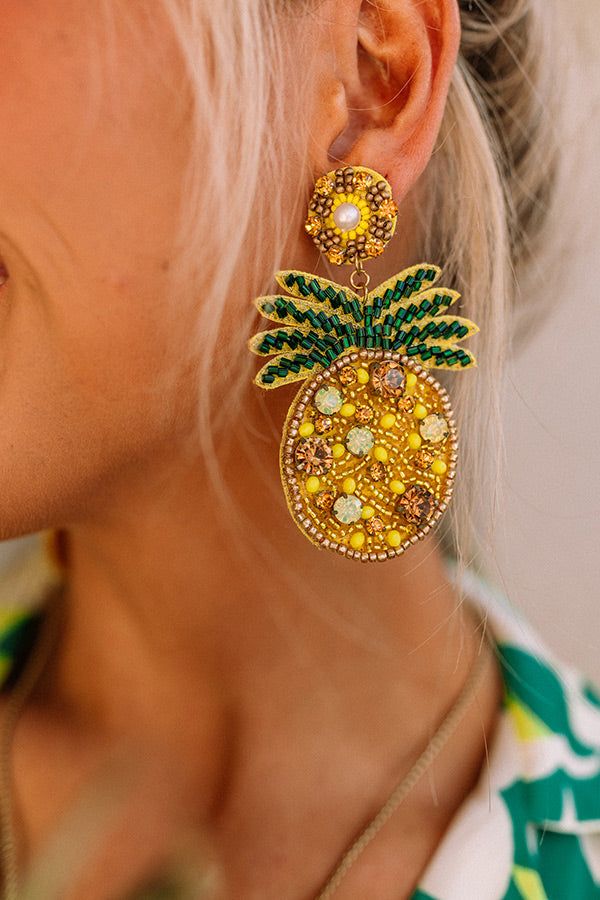 Pineapples In Paradise Beaded Earrings sold by Impressions product image thumbnail 2