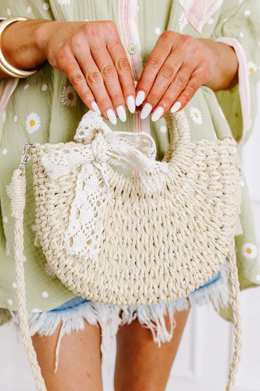 Sunny Destination Woven Purse in Ivory sold by Impressions