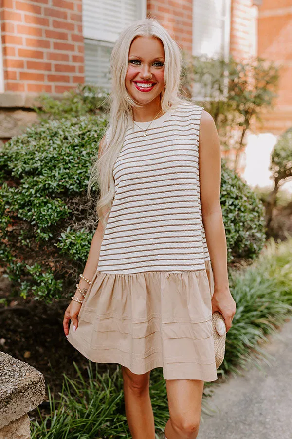 Sweet Nothings Stripe Mini Dress in Brown sold by Impressions product image thumbnail 2