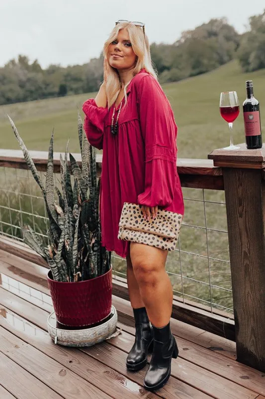 Style Code Babydoll Dress in Wine Curves sold by Impressions