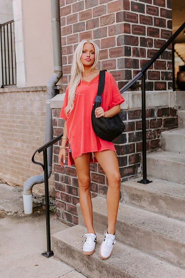 Casual Meetup Oversized Tee in Scarlet sold by Impressions product image thumbnail 5