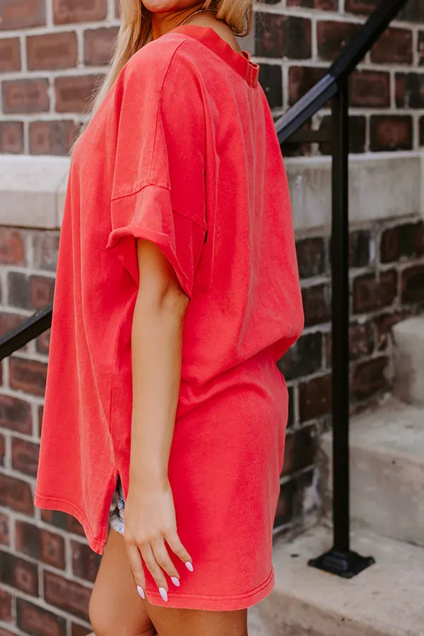 Casual Meetup Oversized Tee in Scarlet sold by Impressions product image thumbnail 2