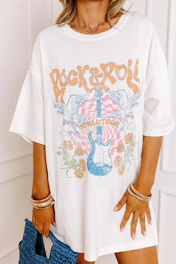 Rock And Roll World Tour Vintage Graphic Oversized Tee sold by Impressions product image thumbnail 2
