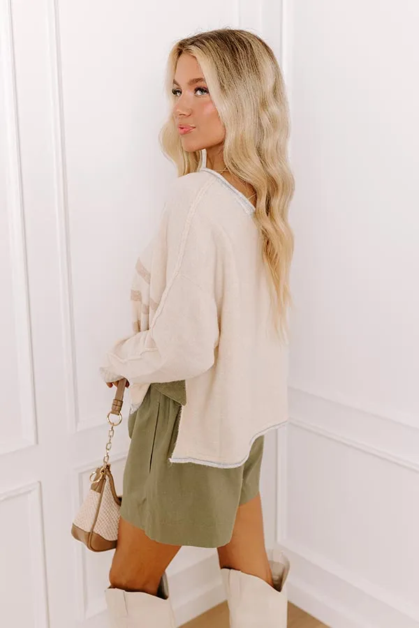 Chai Latte Please Knit Crop Sweater sold by Impressions product image thumbnail 5