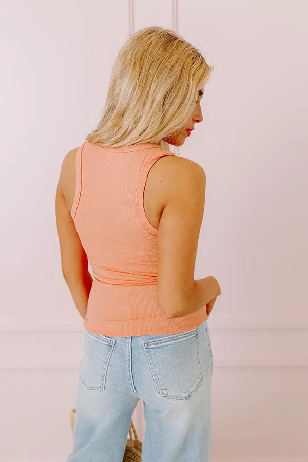 Not Your Basic Ribbed Top In Orange sold by Impressions product image thumbnail 4