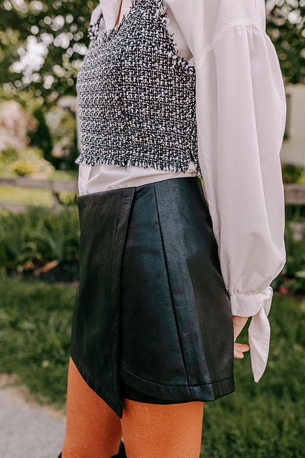 Cocktail Club Faux Leather Skort in Black sold by Impressions product image thumbnail 4