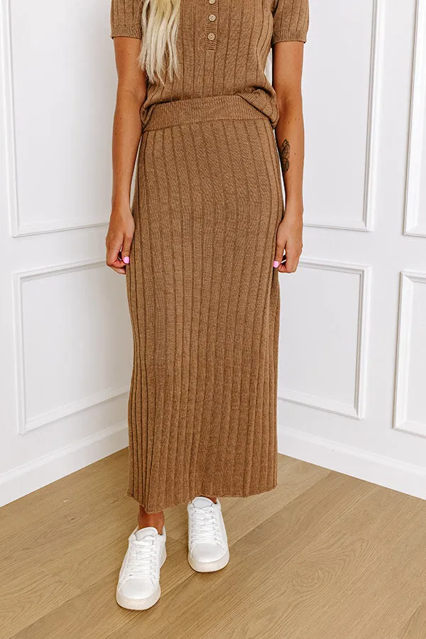 Cider Sweetness Knit Skirt In Mocha sold by Impressions product image thumbnail 2