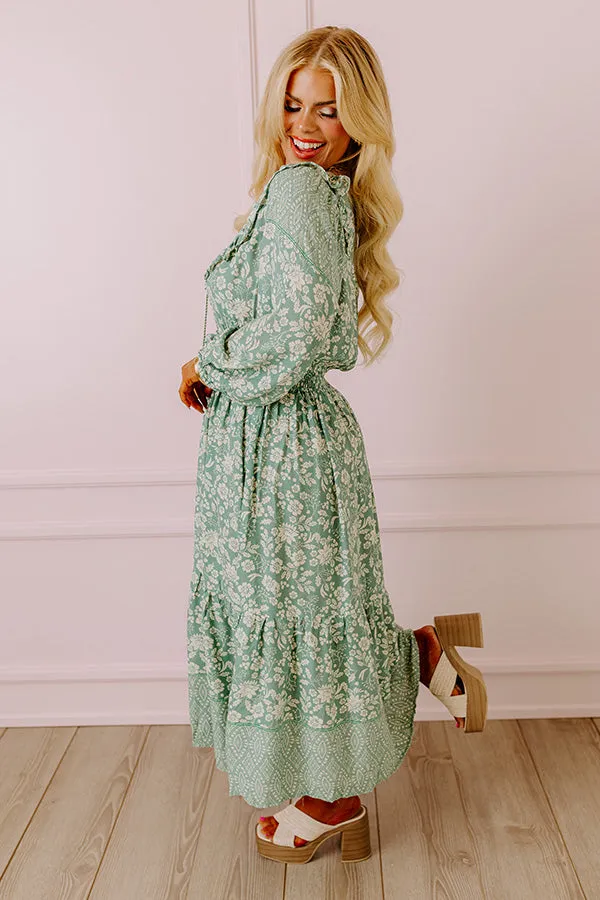 Farmers Market Meetup Floral Midi in Pear Curves sold by Impressions product image thumbnail 5