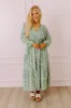 Farmers Market Meetup Floral Midi in Pear Curves sold by Impressions