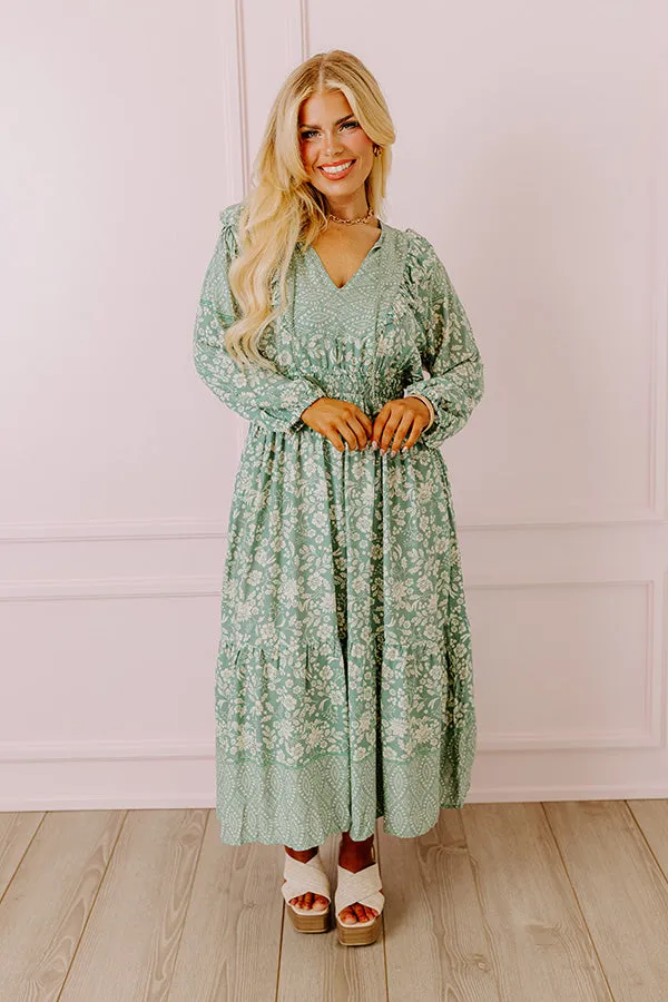 Farmers Market Meetup Floral Midi in Pear Curves sold by Impressions product image thumbnail 4