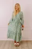 Farmers Market Meetup Floral Midi in Pear Curves sold by Impressions