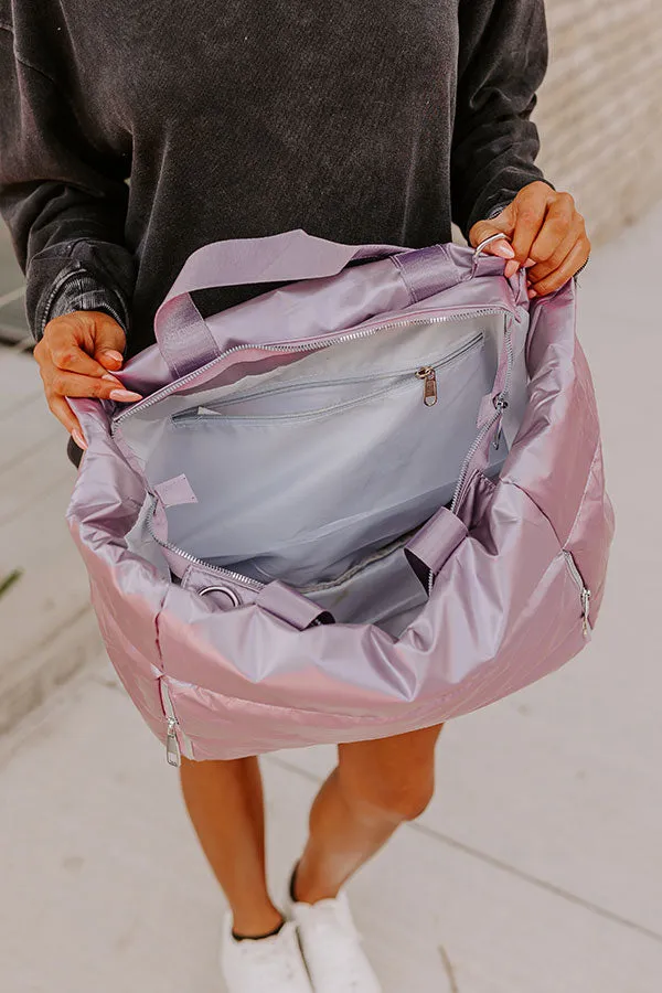 Weekend Getaway Puffer Tote in Lavender sold by Impressions product image thumbnail 3