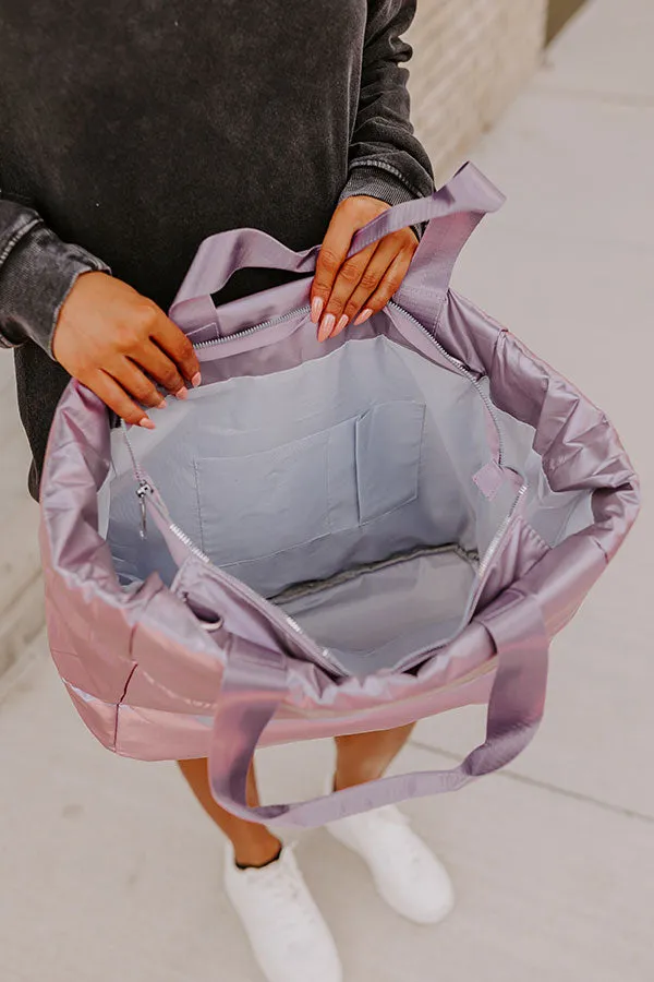 Weekend Getaway Puffer Tote in Lavender sold by Impressions product image thumbnail 4