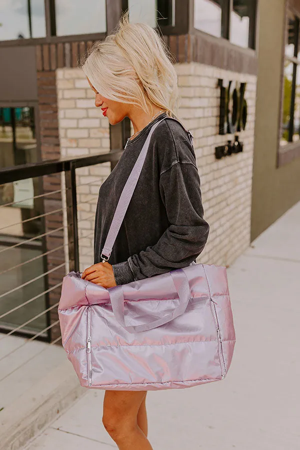 Weekend Getaway Puffer Tote in Lavender sold by Impressions product image thumbnail 2