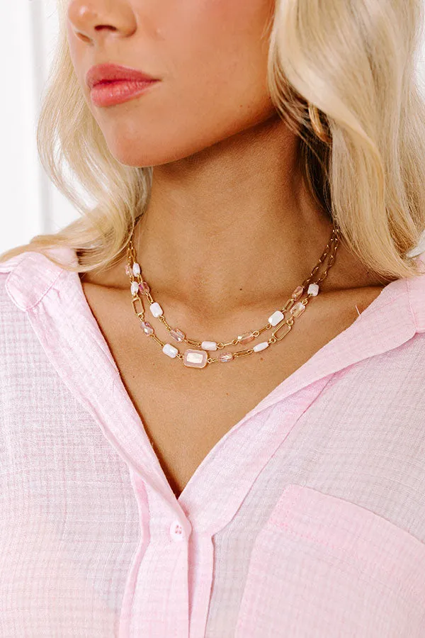 Glam Lifestyle Layered Necklace in Pink sold by Impressions product image thumbnail 2