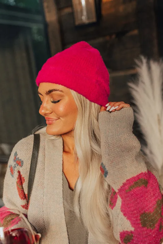 Snowy Afternoon Ultra Soft Beanie in Fuchsia sold by Impressions