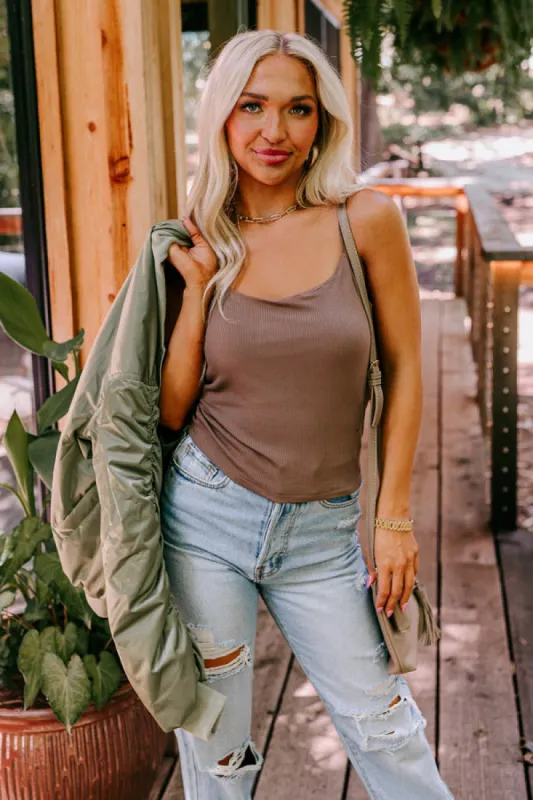 Oh, Snap Crop Top In Mocha sold by Impressions