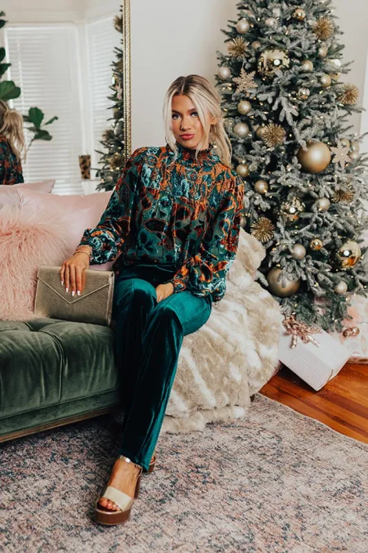 Newsworthy Style Velvet Burnout Top sold by Impressions